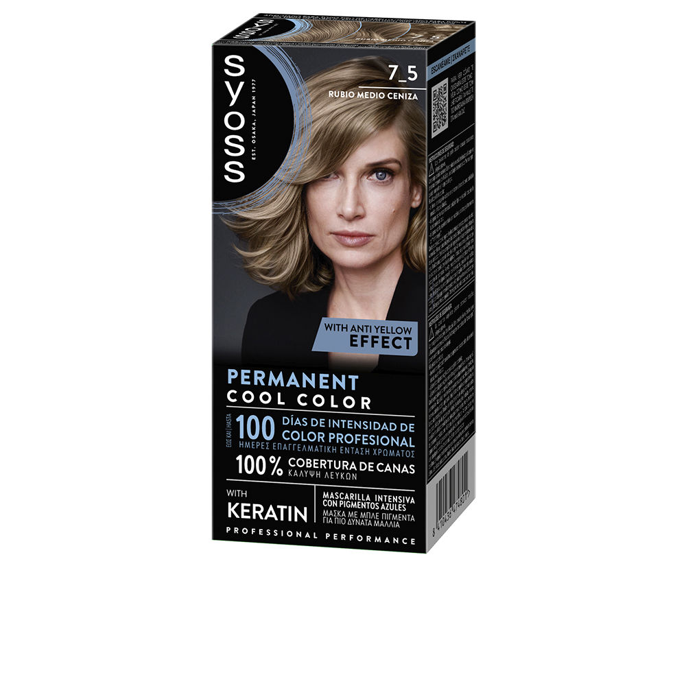 PERMANENT COOL COLOR  #7.5-Rubio Medio Ceniza 1 u