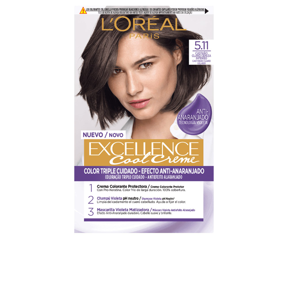 EXCELLENCE COOL Creme Hair Color #5.11-Intense Ash Light Brown 192 ml