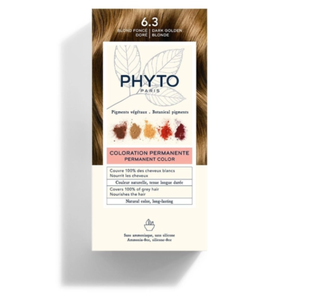 PHYTO HAIR COLOR #6.3-rubio oscuro dorado 4 u